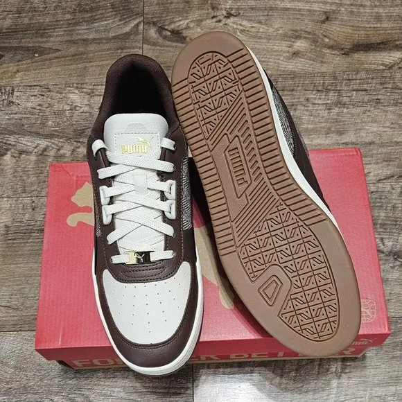 Puma  Converse sneaker  Brown and White Sneakers Men's Size 11