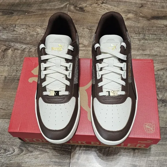 Puma  Converse sneaker  Brown and White Sneakers Men's Size 11