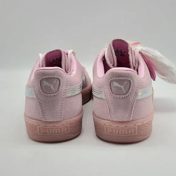 Puma L.O.L. Surprise! Girls' Sneakers US 7C Pink Suede With Holographic Stripes