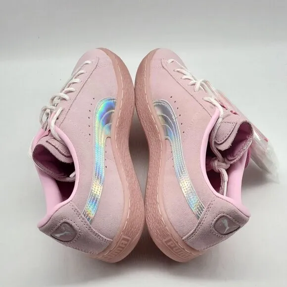 Puma L.O.L. Surprise! Girls' Sneakers US 7C Pink Suede With Holographic Stripes