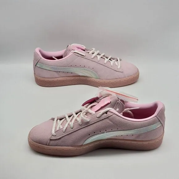 Puma L.O.L. Surprise! Girls' Sneakers US 7C Pink Suede With Holographic Stripes