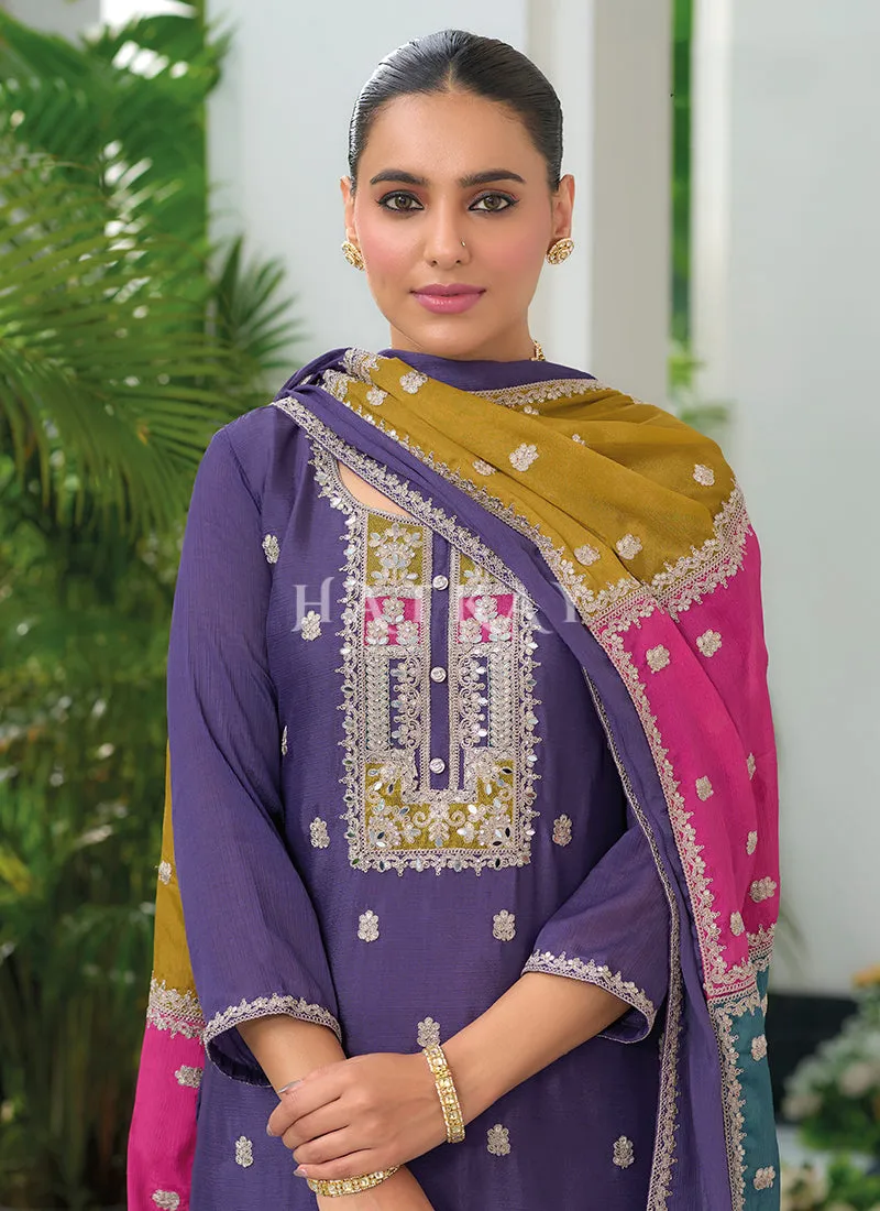 Purple Salwar Kameez Suit