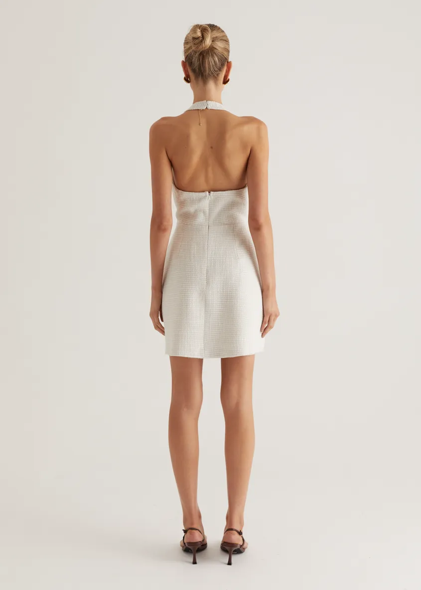 Rhodes Halter Dress - Off White
