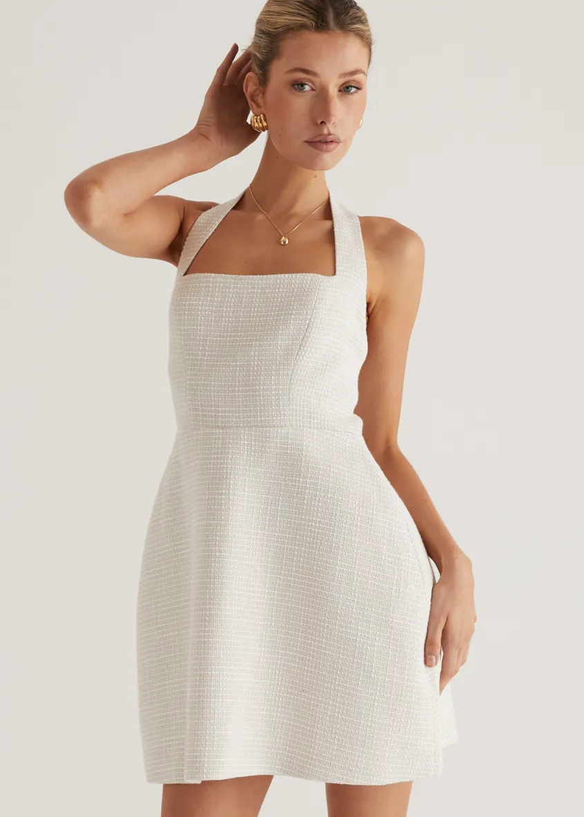 Rhodes Halter Dress - Off White
