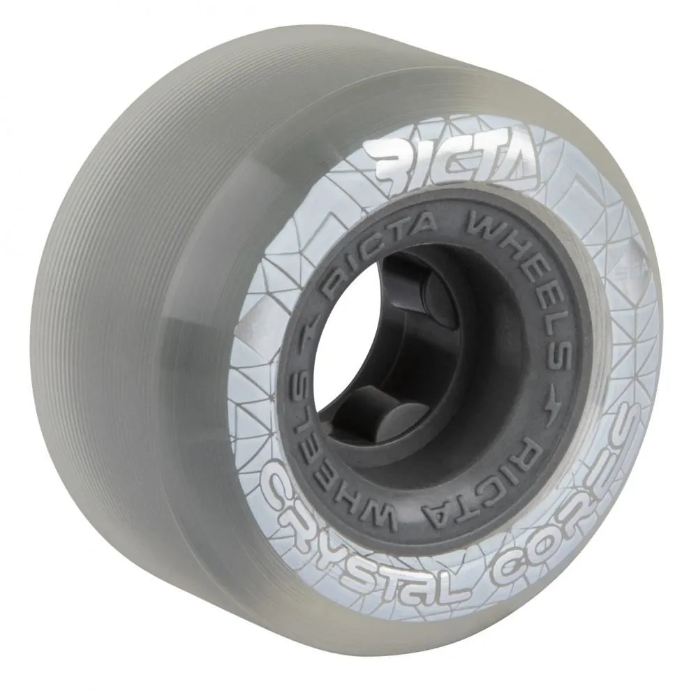 Ricta Skateboard Wheels Crystal Cores 95a - Grey / Clear