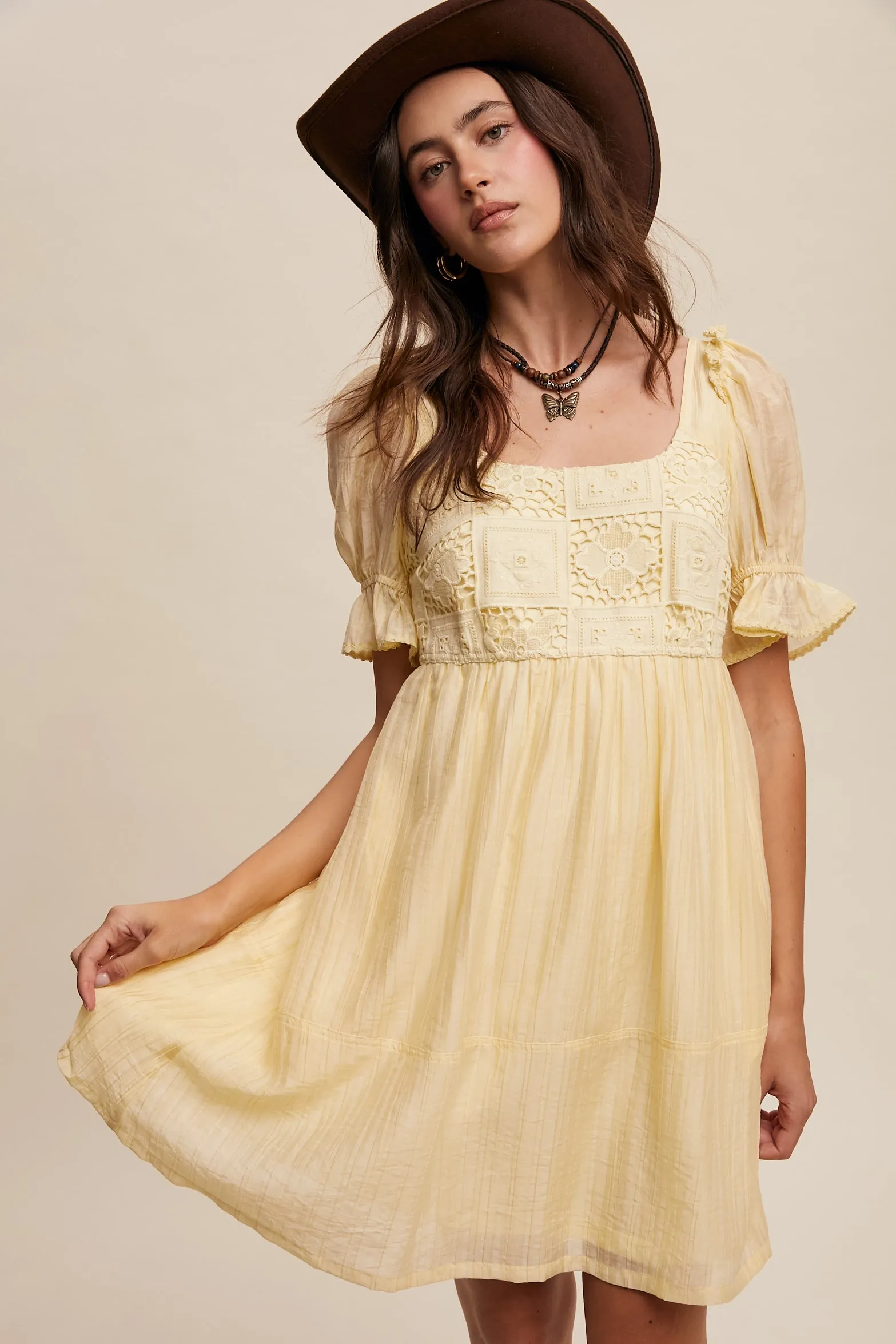 Romantic Lace Babydoll Dress