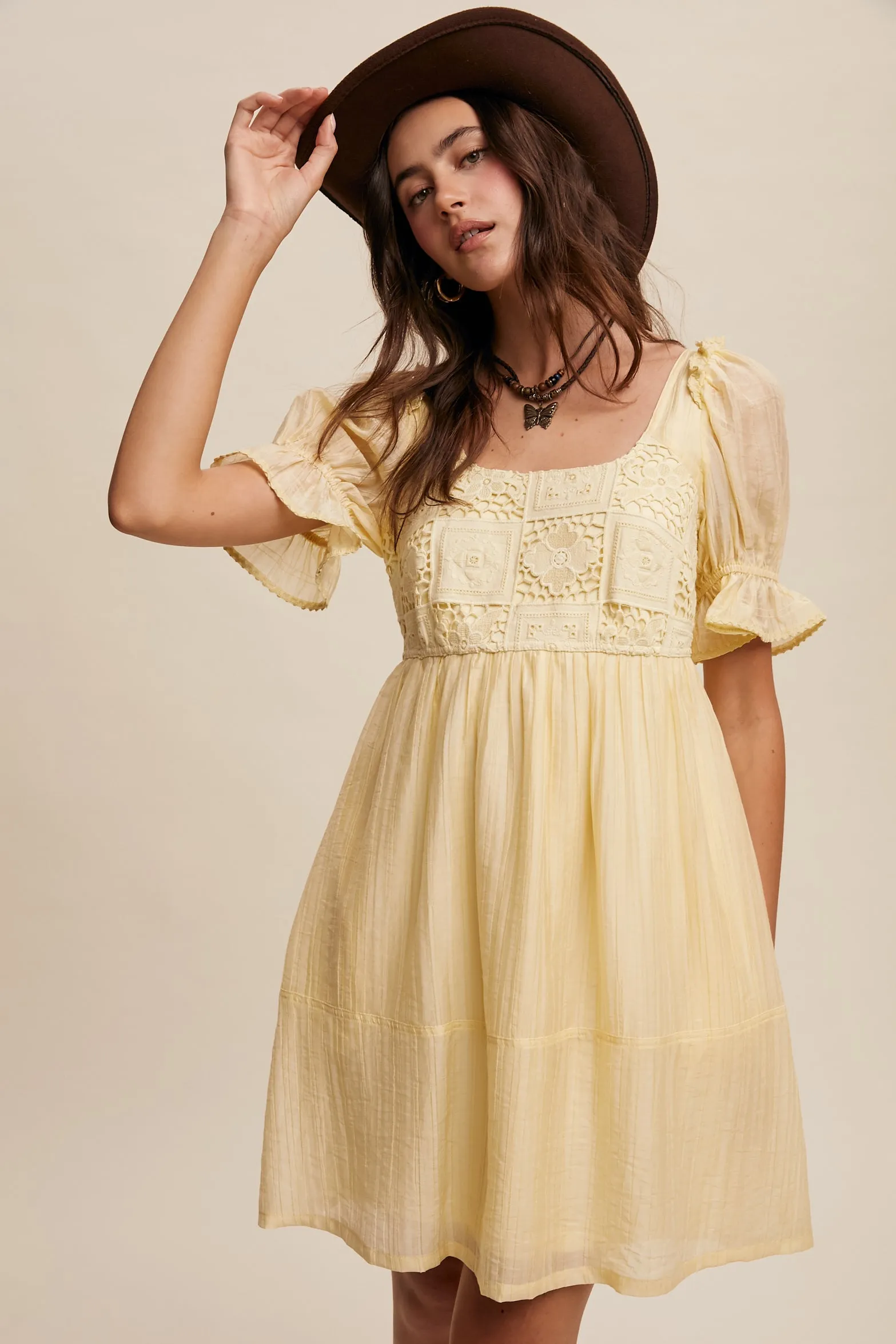 Romantic Lace Babydoll Dress