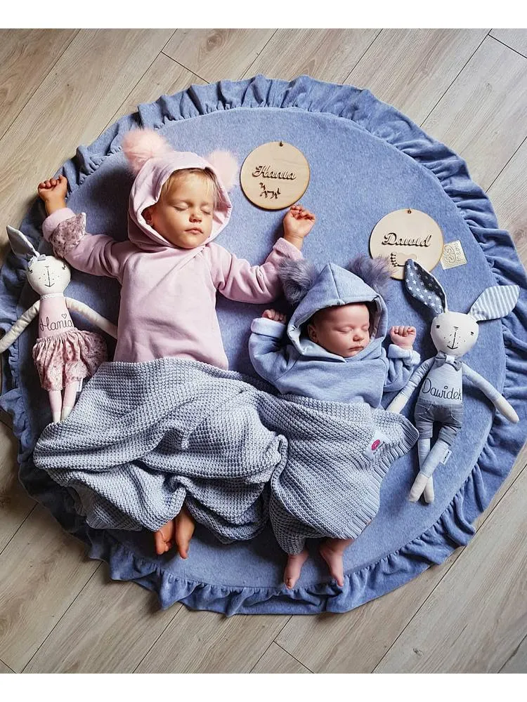 Round Foam Play Mat with Frills For Baby By MeowBaby