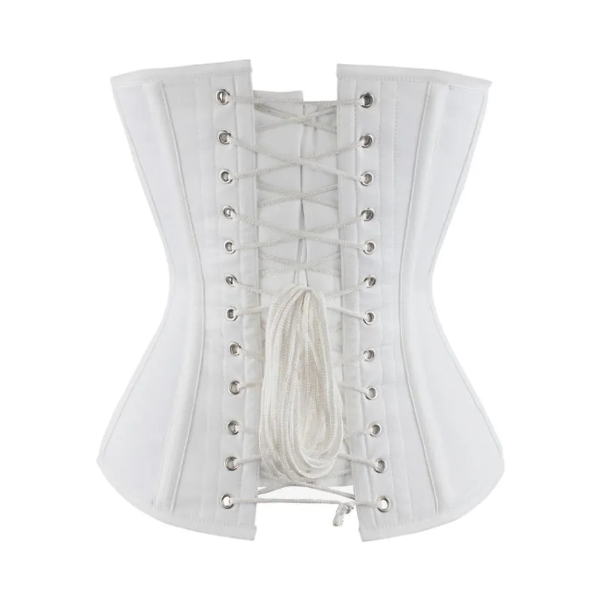 Ruiz White Cotton Overbust Corset