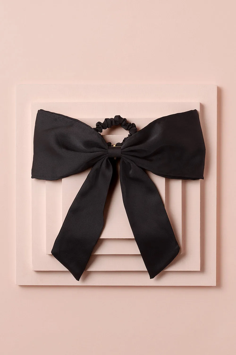 Runway Ribbon Satin Bow Hook Scrunchie