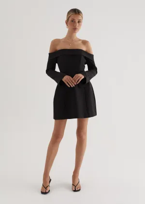 Santiago Off Shoulder Dress - Black