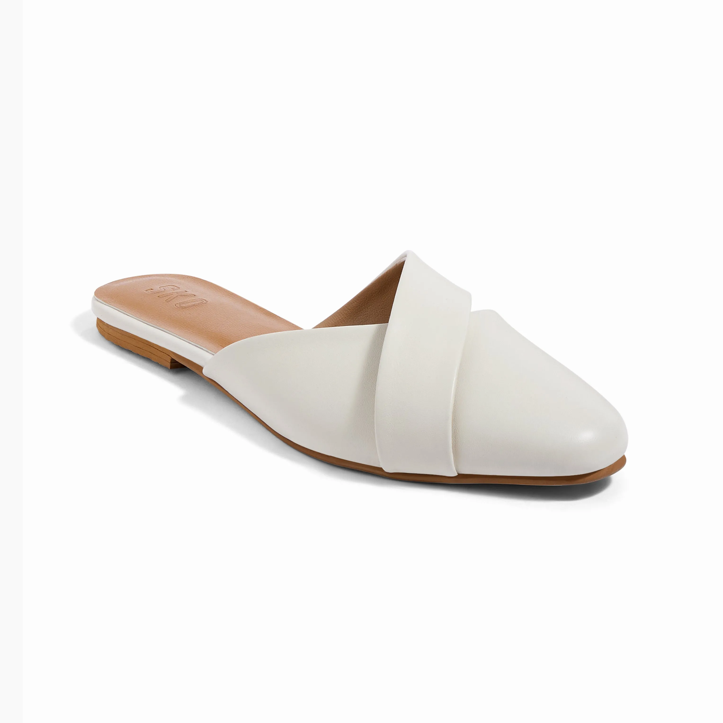 Sarno Ivory Flat Sandals For Women