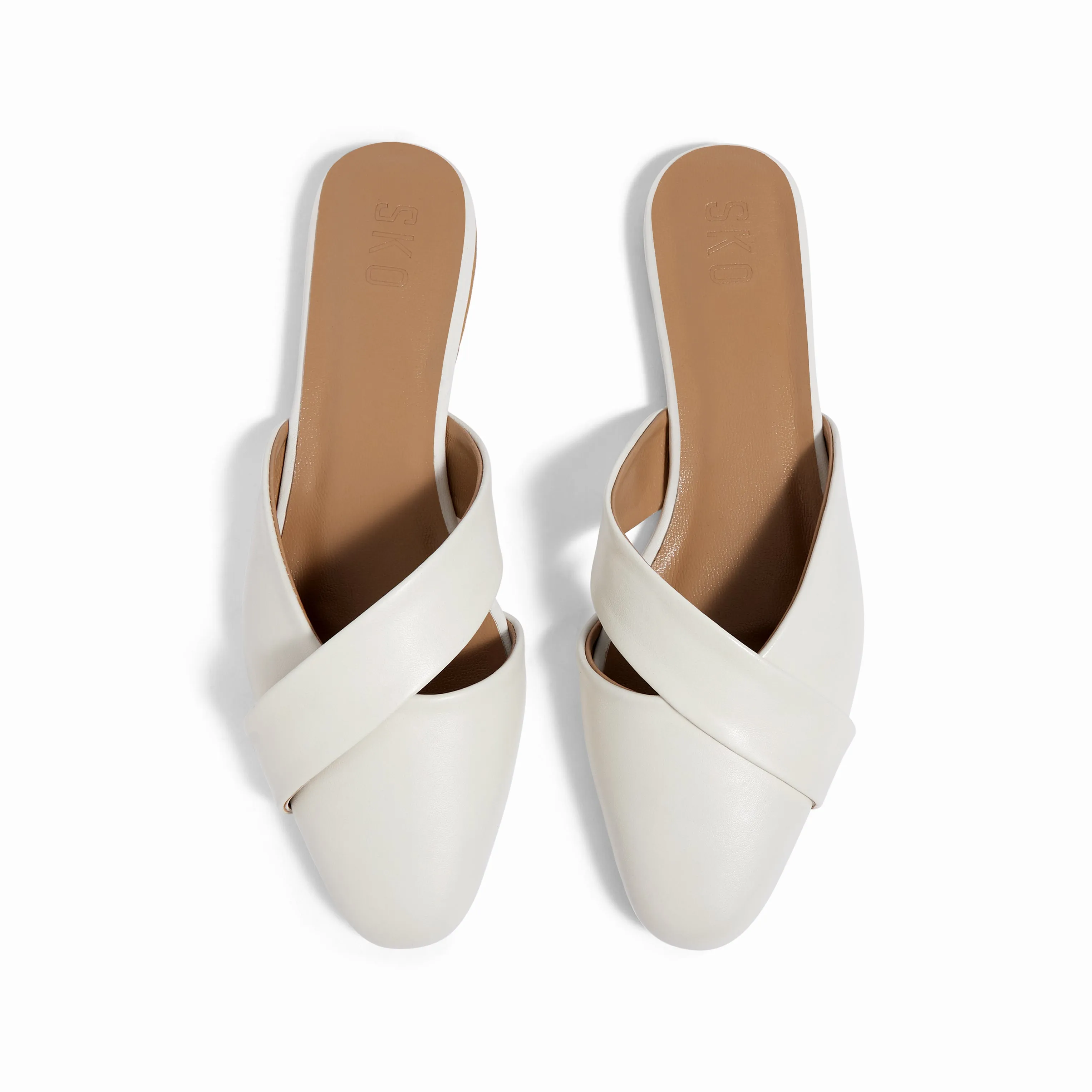 Sarno Ivory Flat Sandals For Women
