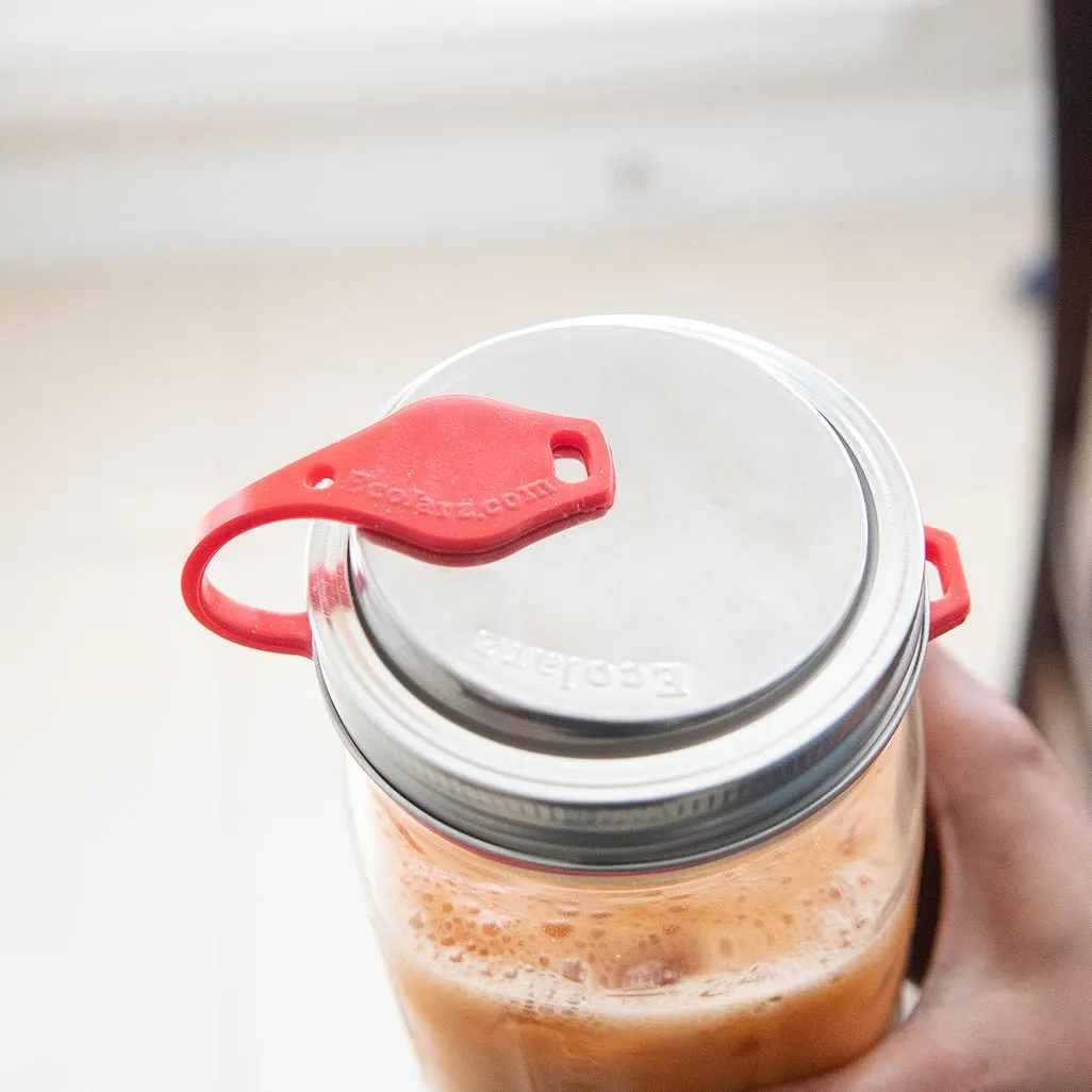 Sealable Mason Jar Lid For Boba, Smoothie Straws