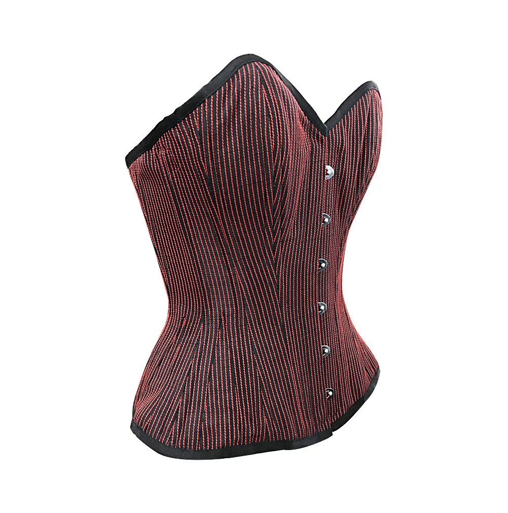 Sigsworth Red & Black Stripe Overbust Corset