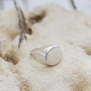 Silver & Gold Plated Round seal ring - flat
