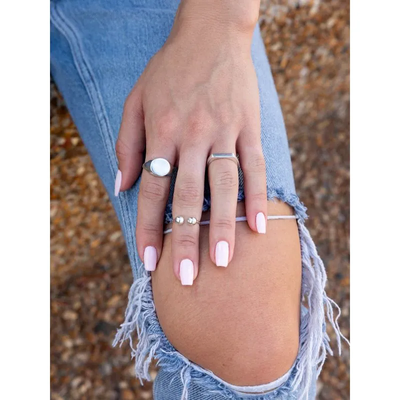 Silver & Gold Plated Round seal ring - flat