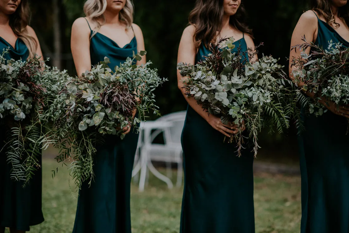 Simple Spaghetti Strap Dark Green Long Cheap Bridesmaid Dresses, BDS0099