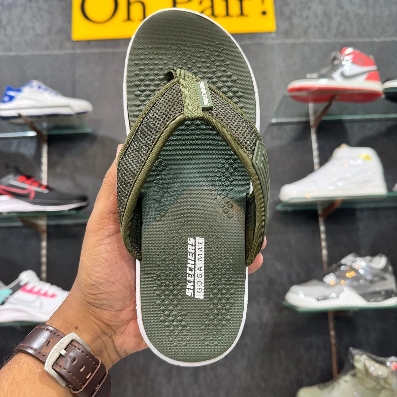 Sketchers Goga Mat Slipper - Olive