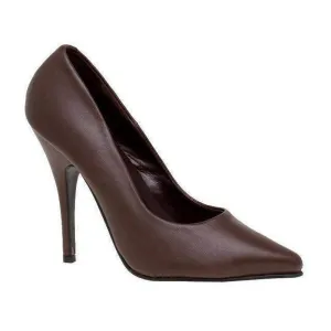 SS-LEATHER PUMP-BROWN