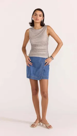 Staple The Label Noa Mesh Top - Geometric