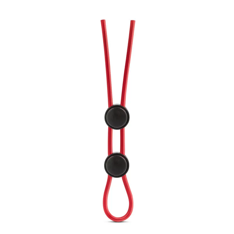 Stay Hard - Silicone Double Loop  Ring  - Red
