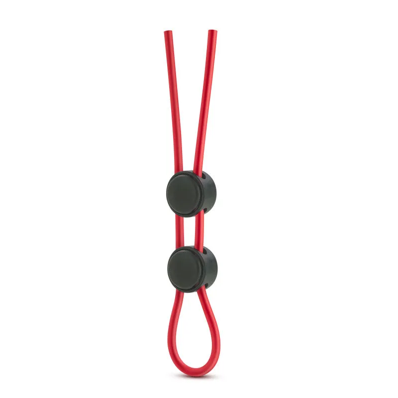 Stay Hard - Silicone Double Loop  Ring  - Red