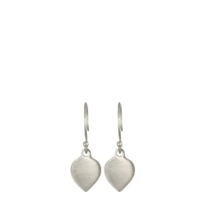 Sterling Silver Small Flat Lotus Petal Earrings