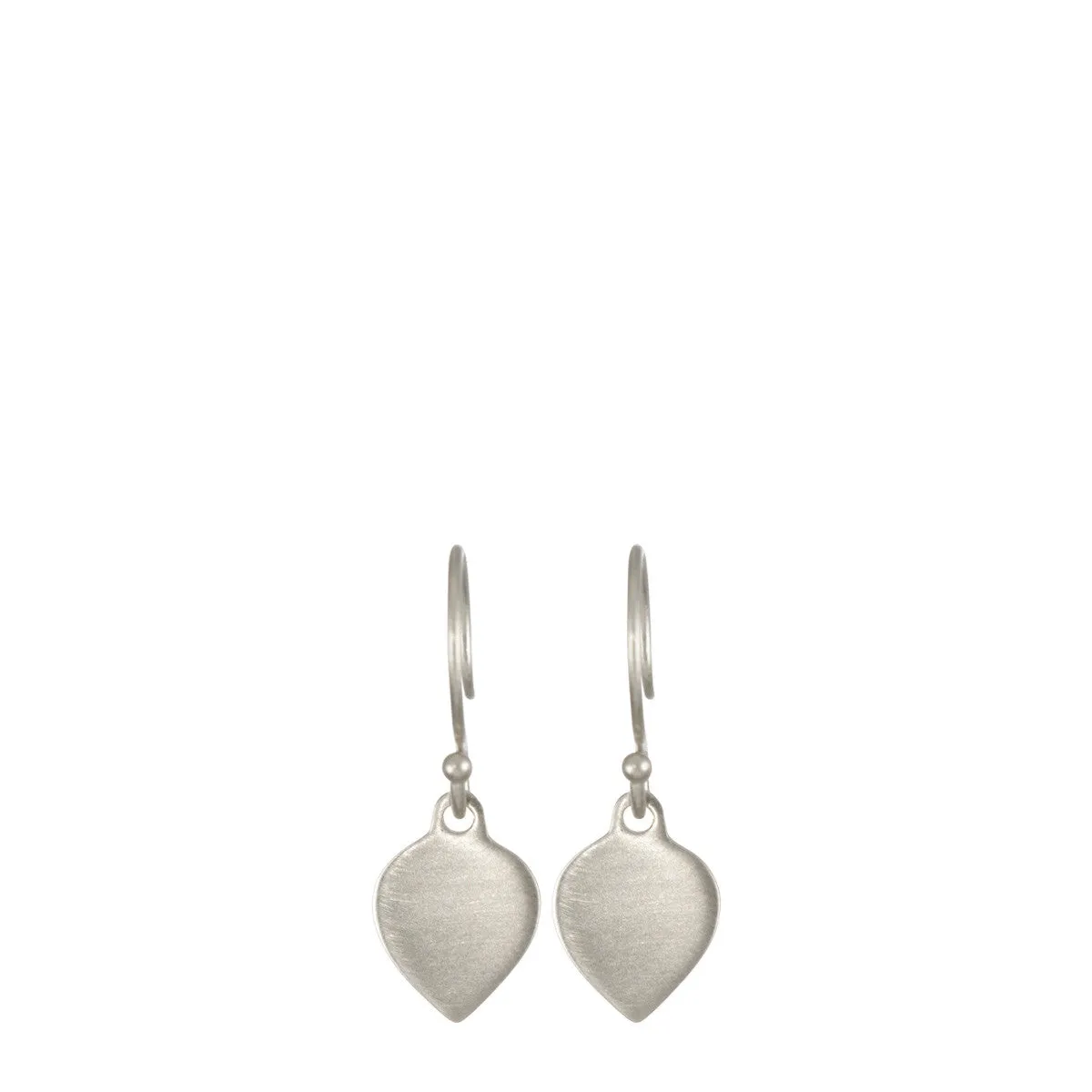 Sterling Silver Small Flat Lotus Petal Earrings