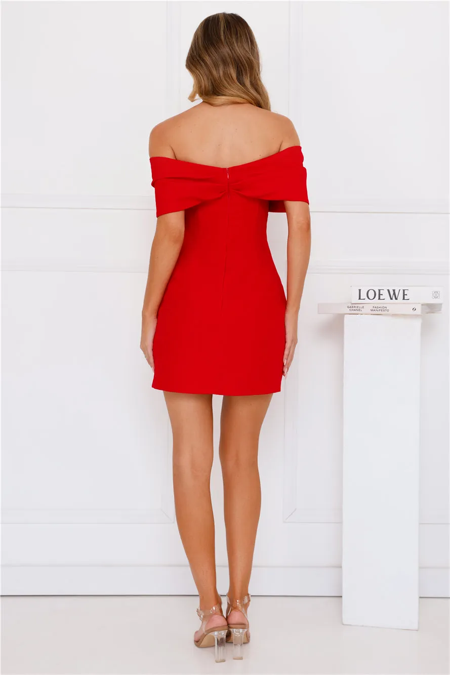 Stylish Siren Strapless Mini Dress Red