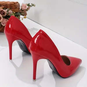 Stylish Solid Color Pointed-Toe Pumps - Elegant Slip-On Design, Shallow Mouth, High Heels for Work, Office, Party, Dressy Occasions - Comfortable, Versatile, and Chic Women's Shoes