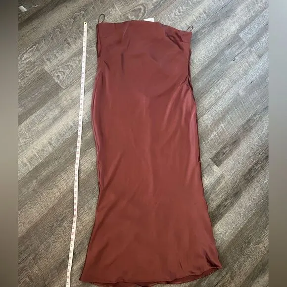 Sugarlips R.S.V.P Plus Open Back Satin Maxi Dress-Size 1X