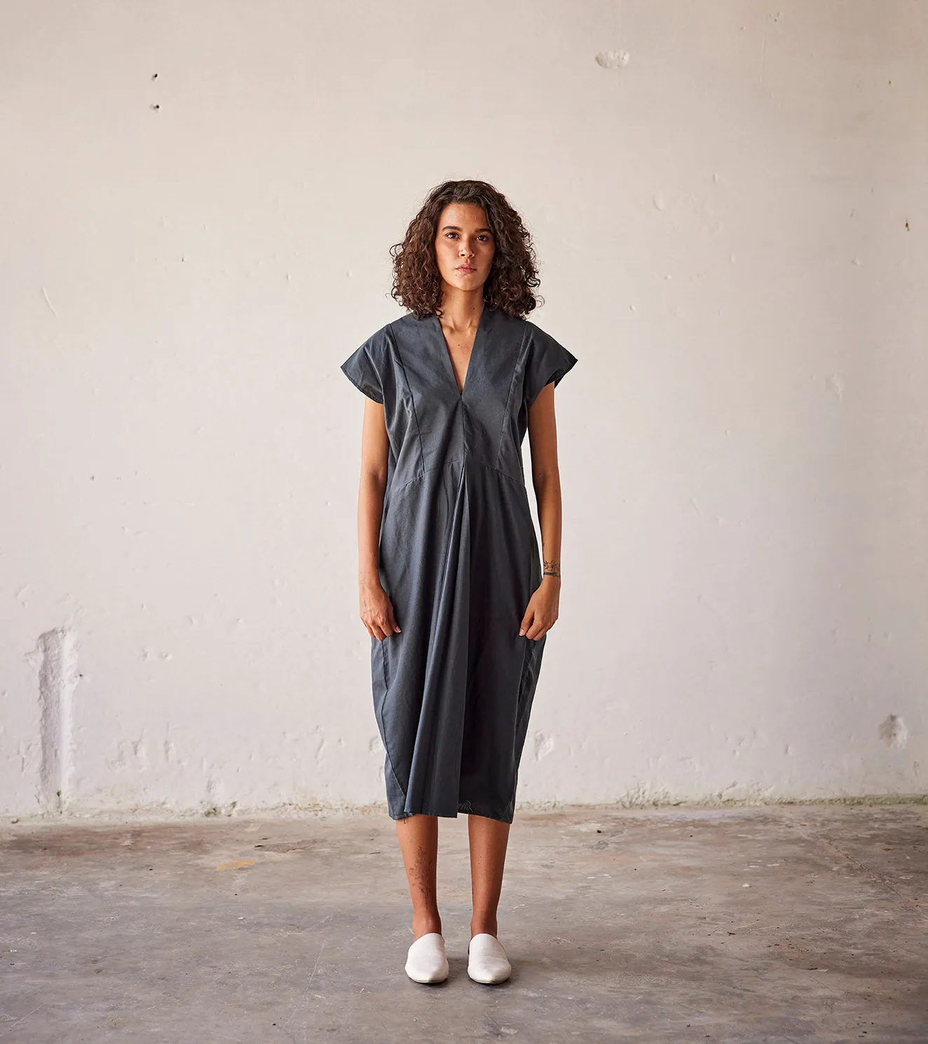 Summer Dress Cotton  Pleat- Green-Fashion Edit Indian Summer-KW813-Khara Kapas
