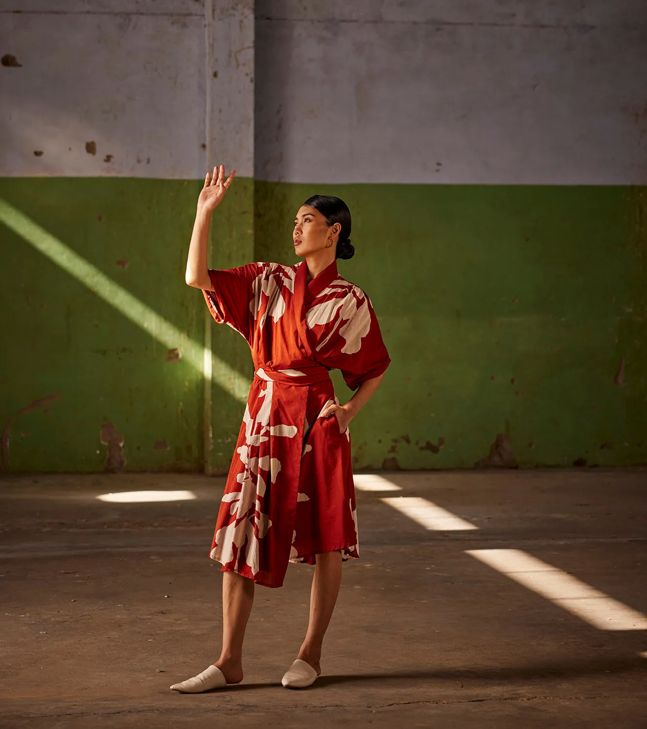Summer Dress Cotton Red-Fashion Edit Indian Summer-KW824-Khara Kapas