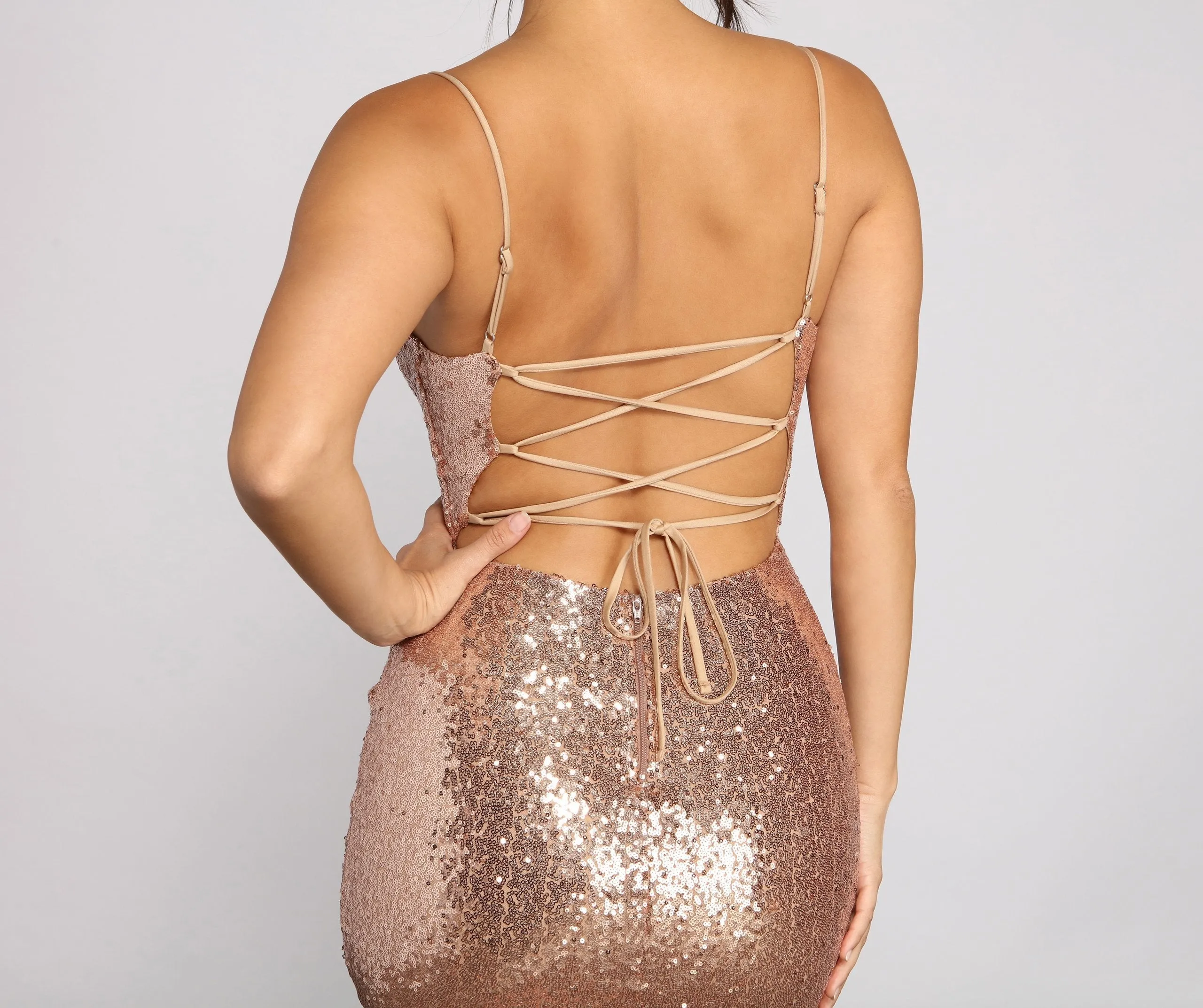 Summer Formal Stylish Sequin Mini Dress