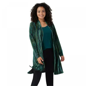 Susan Graver Petite Printed Novelty Knit Duster Cardigan & Tank Top