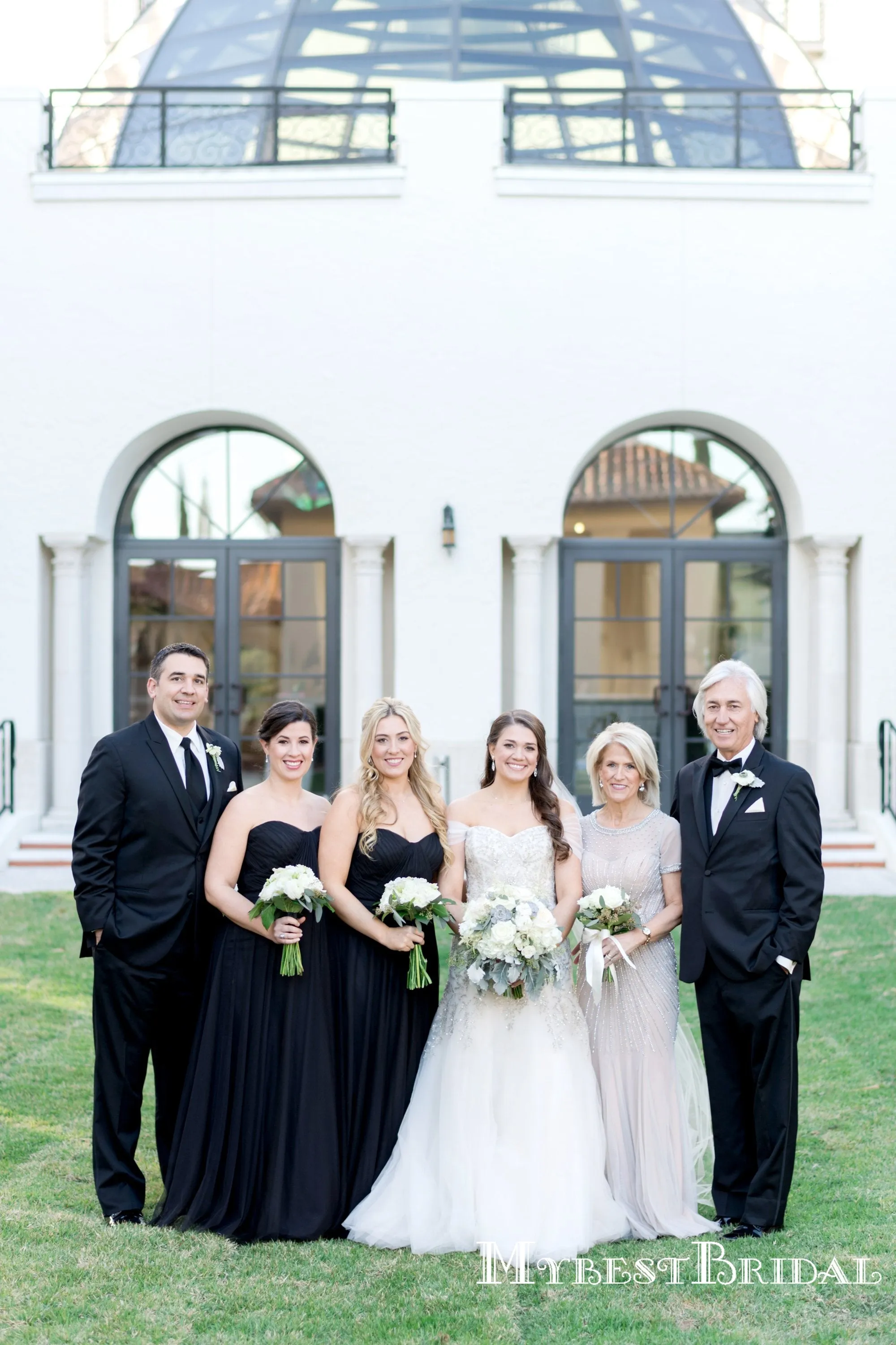 Sweetheart Black Tulle A-line Long Cheap Bridesmaid Dresses, BDS0089