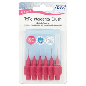 TePe Interdental Brushes PINK (6 x 0.4mm Brushes)