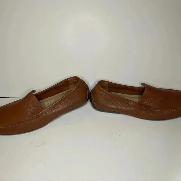 Tommy Bahama Orion Venetian Driving Loafers Mens Sz 12 D Pebbled Leather Brown