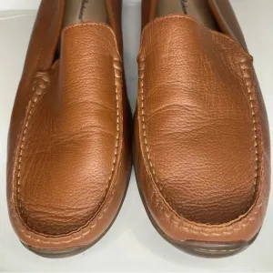Tommy Bahama Orion Venetian Driving Loafers Mens Sz 12 D Pebbled Leather Brown