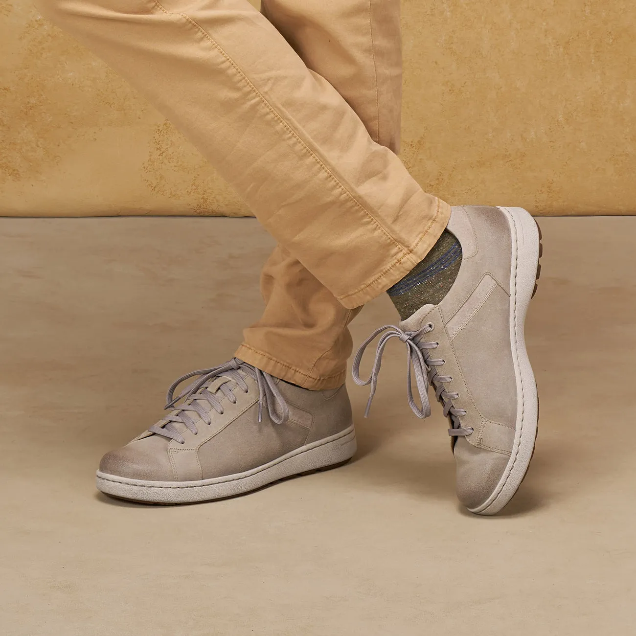 Trevor Sneaker - Stone Burnished Suede - 8906-210300