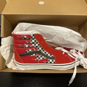 Vans Sk8-Hi Reflect Check Flame Racing Sneaker New Kids 6.5