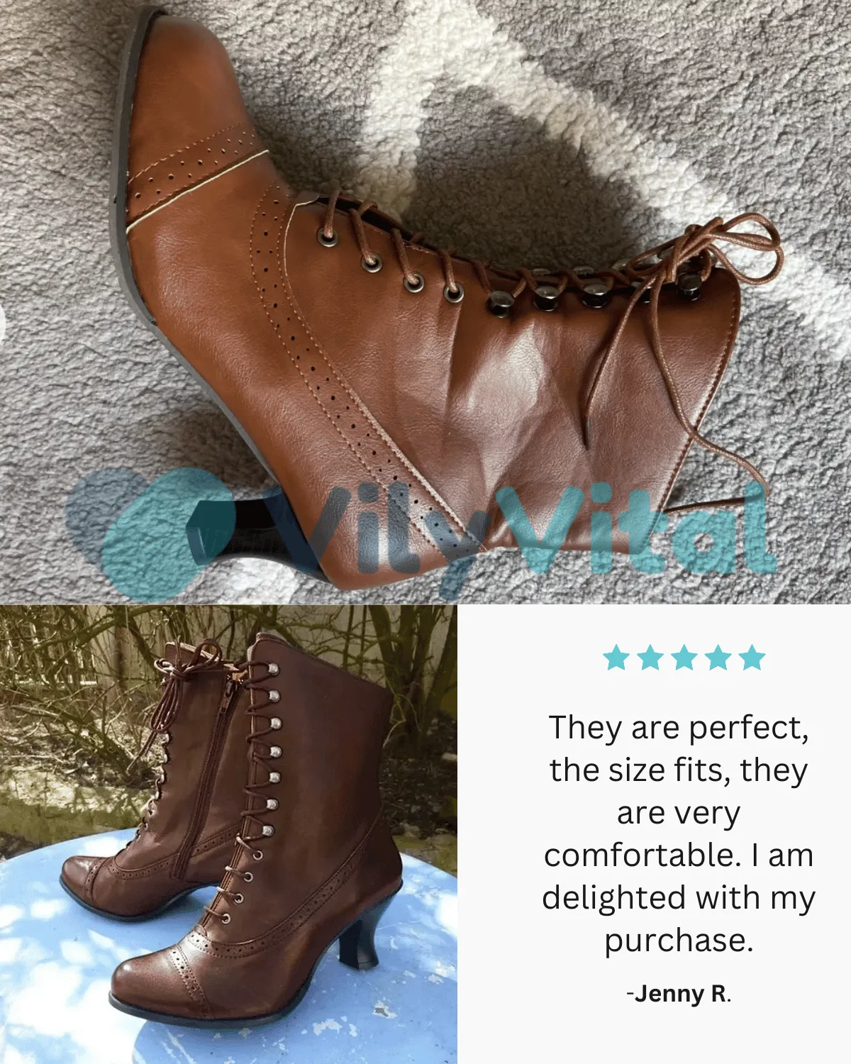 VilyVital™ Stylish & Comfortable Winter Women's High Heels Victorian Boots