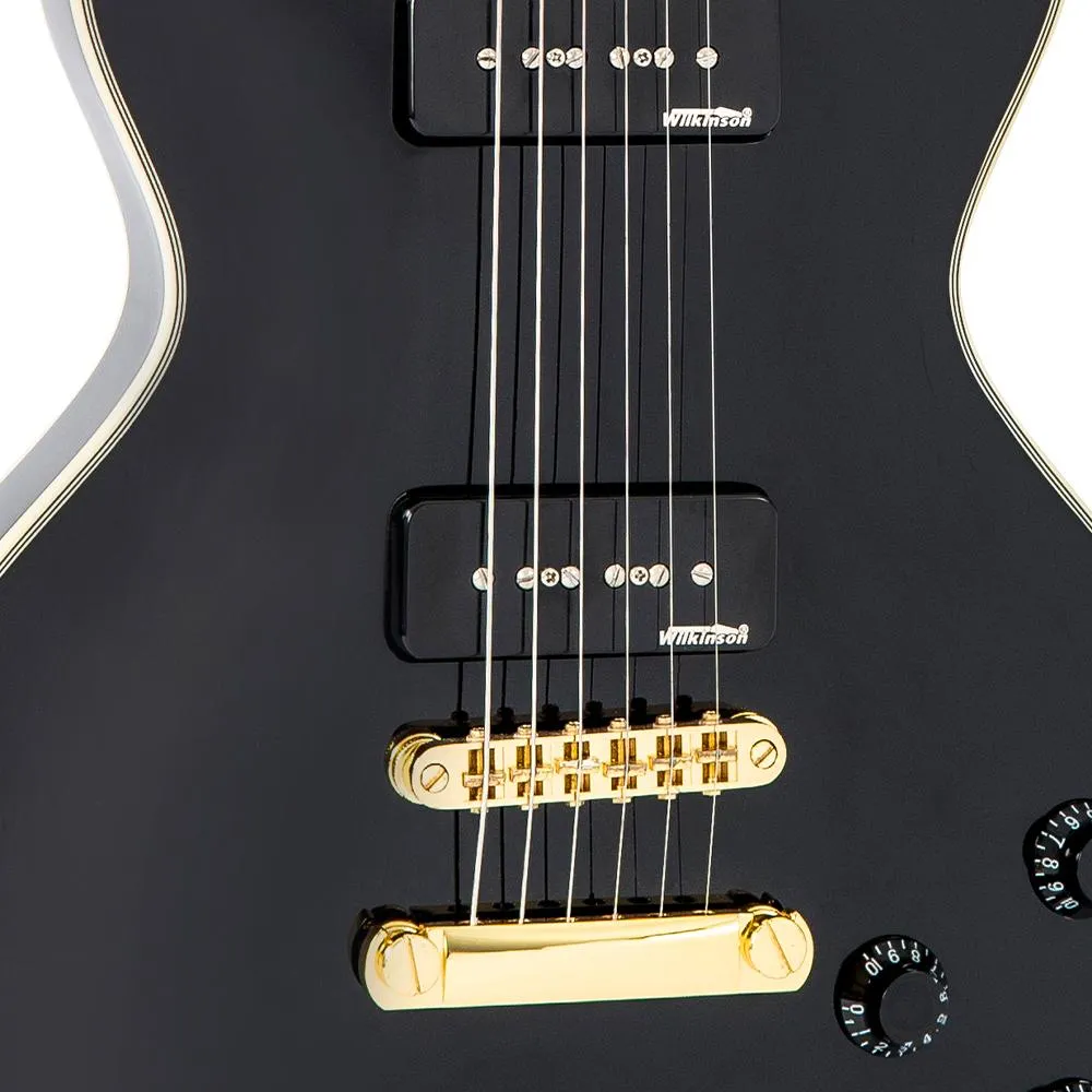 Vintage V100P ReIssued Electric Guitar w/W90 Pickups ~ Boulevard Black