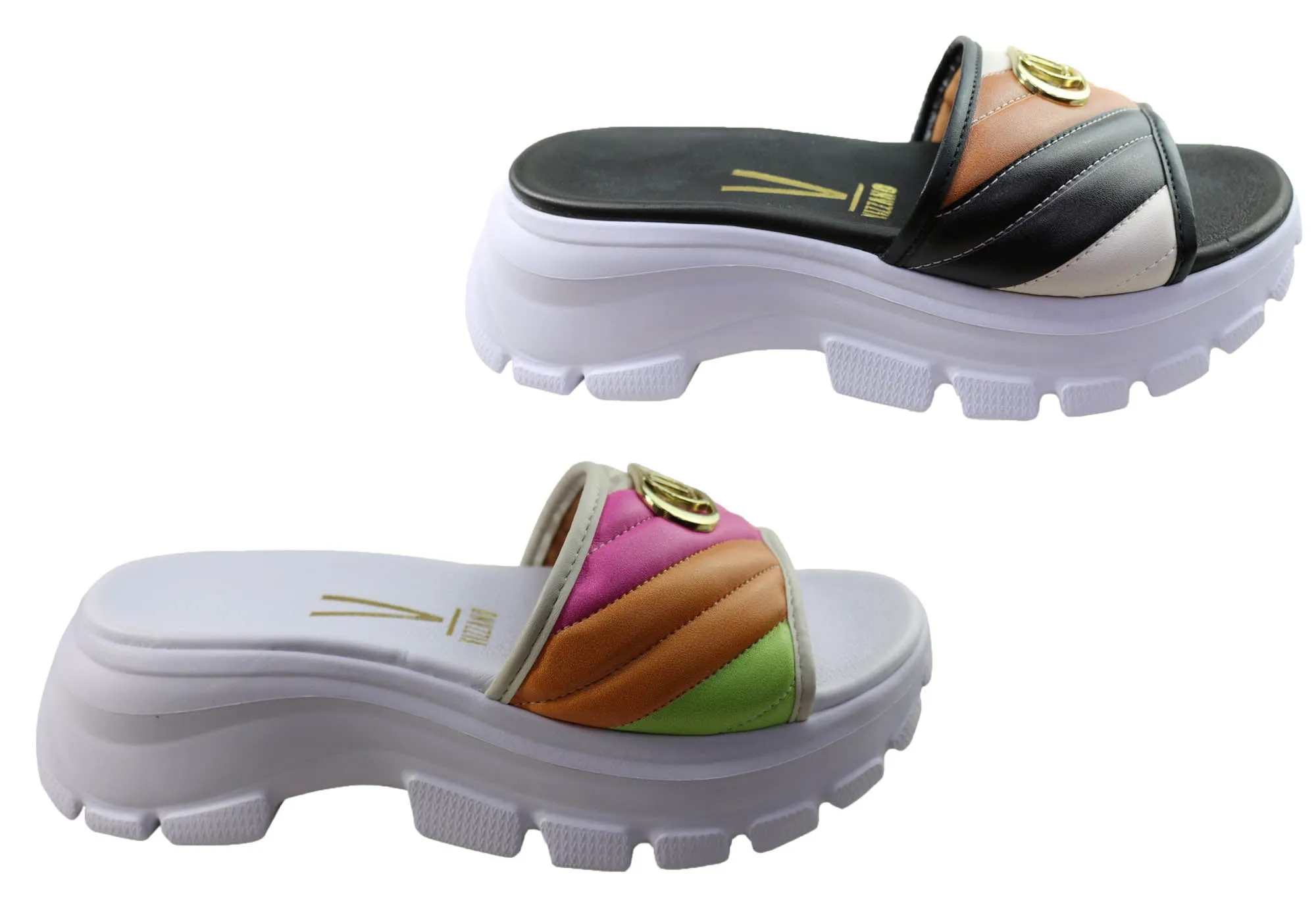 Vizzano Queen Womens Comfortable Platform Fashion Slides Sandals