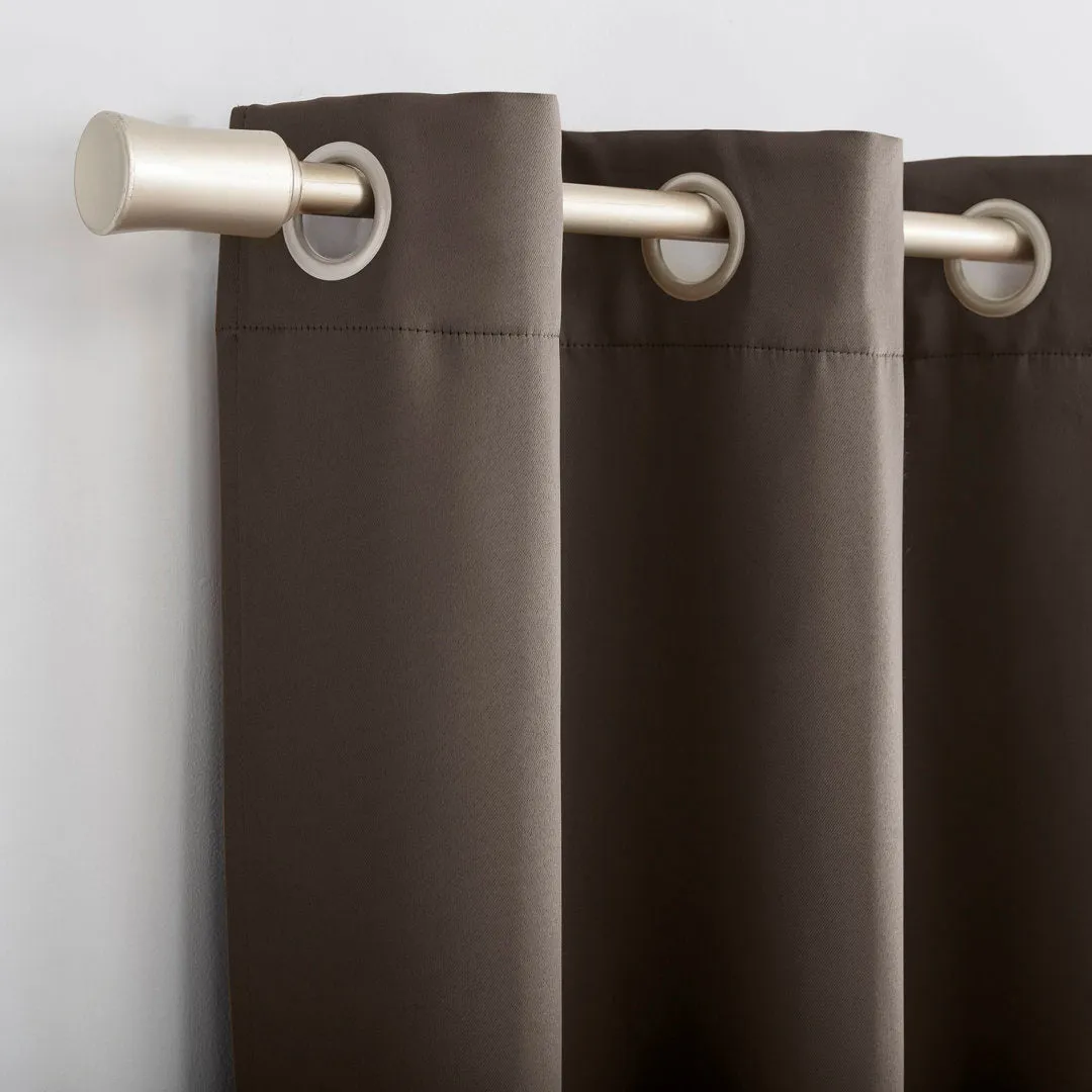 Wayfair Basics Blackout Grommet Curtain Panel Wayfair Basics® Curtain Color: Cocoa Size per Panel: 40" W x 84" L