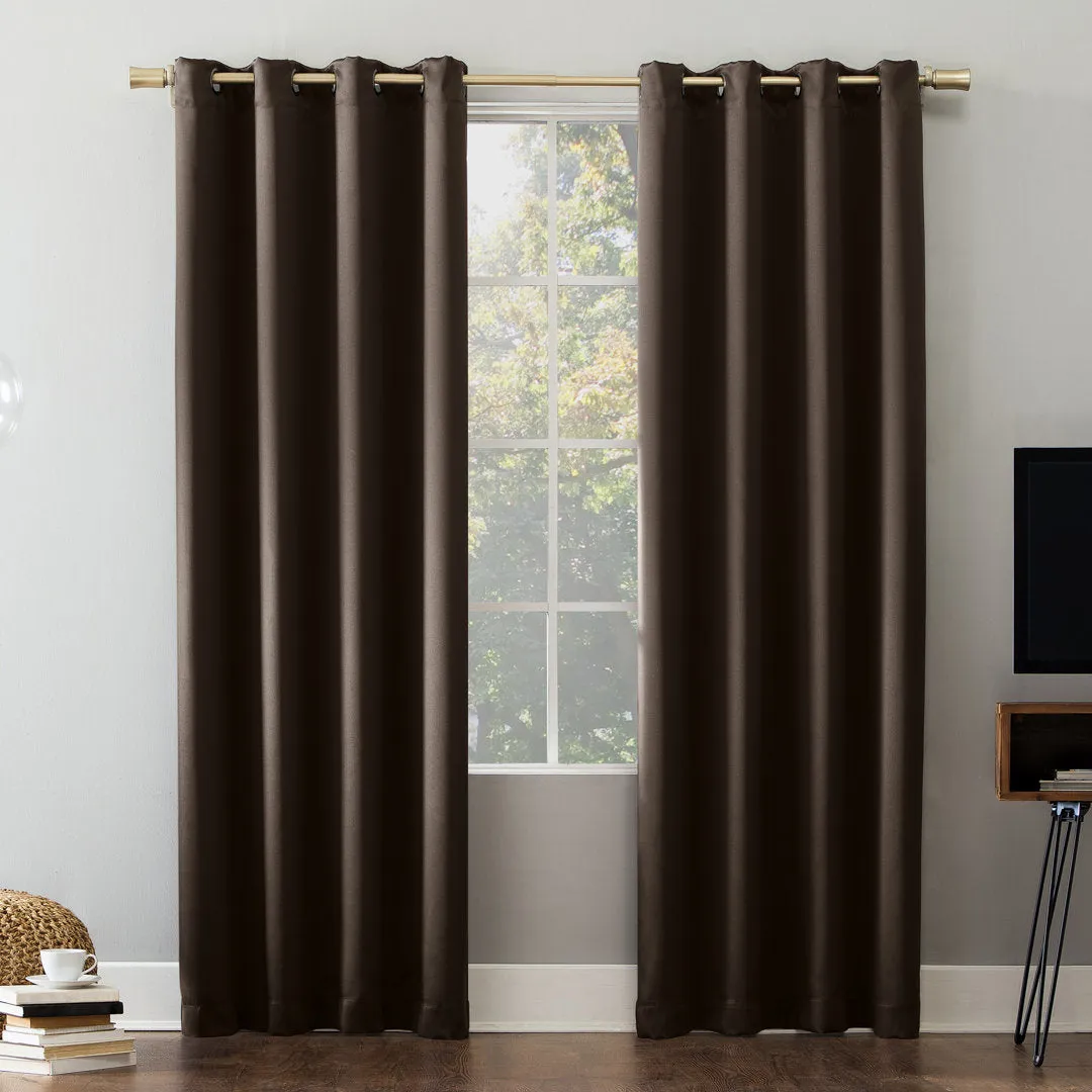 Wayfair Basics Blackout Grommet Curtain Panel Wayfair Basics® Curtain Color: Cocoa Size per Panel: 40" W x 84" L