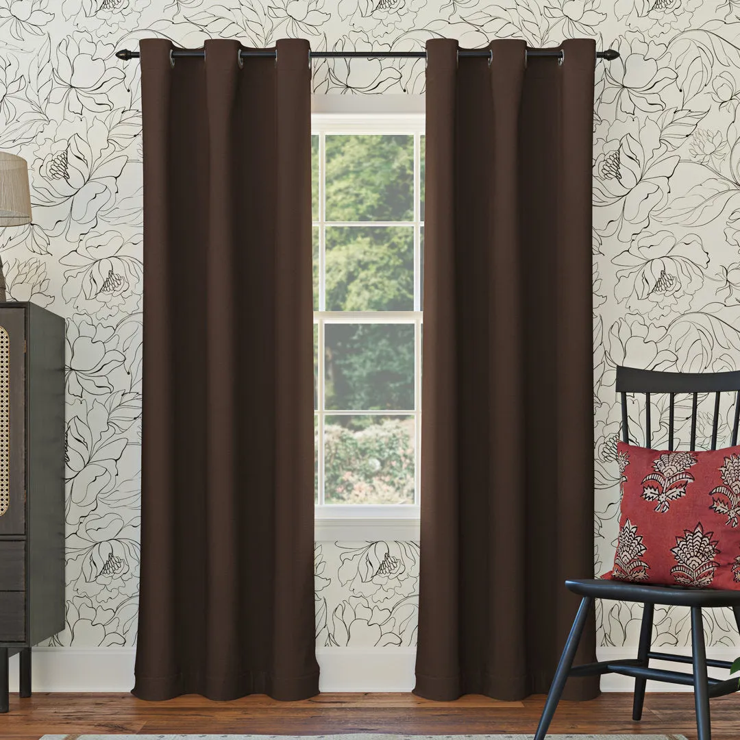 Wayfair Basics Blackout Grommet Curtain Panel Wayfair Basics® Curtain Color: Cocoa Size per Panel: 40" W x 84" L