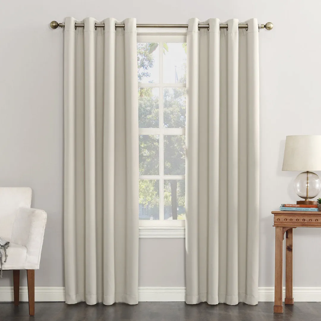 Wayfair Basics Blackout Grommet Curtain Panel Wayfair Basics® Curtain Color: Pearl Size per Panel: 40" W x 63" L