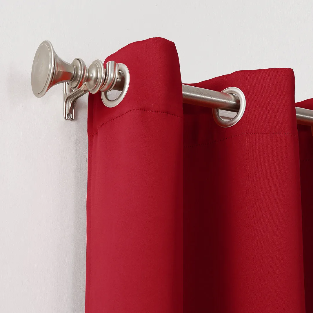 Wayfair Basics Blackout Grommet Curtain Panel Wayfair Basics® Curtain Color: Red Size per Panel: 54" W x 95" L